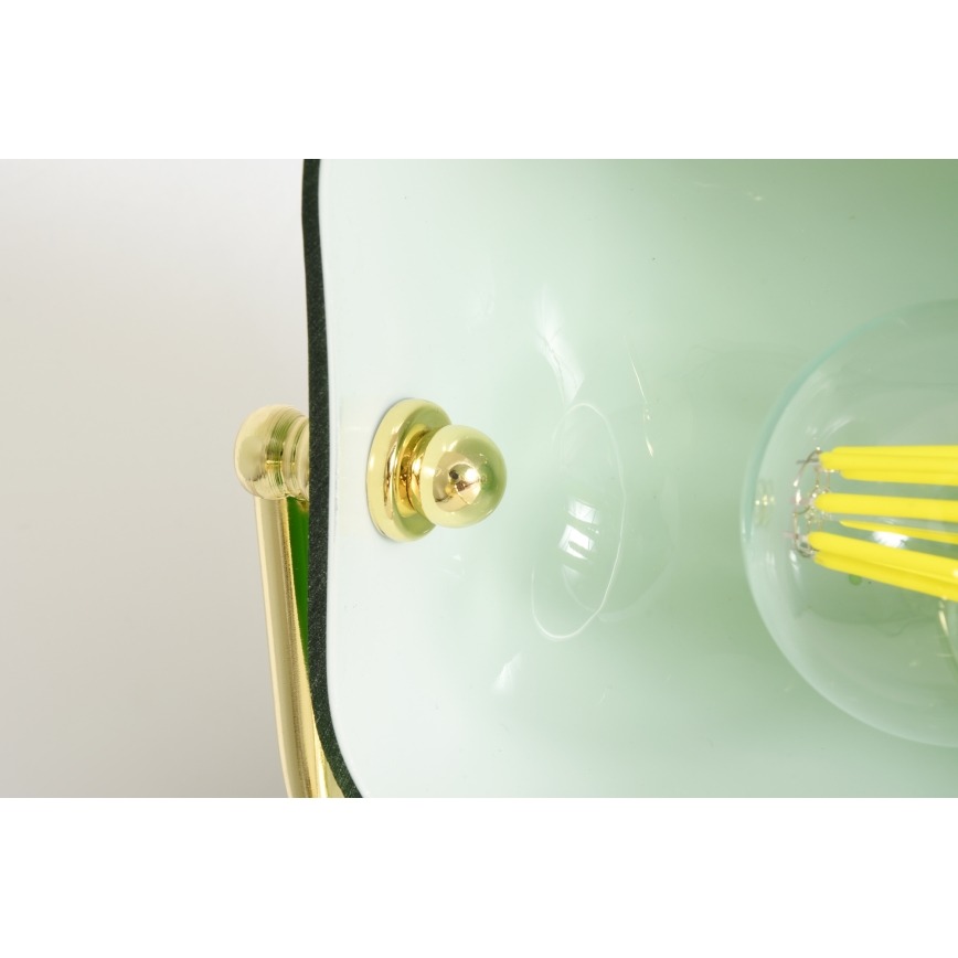 Brilagi - BANK OFFICE Table Lamp 1xE27/60W/230V Black/Gold/Green