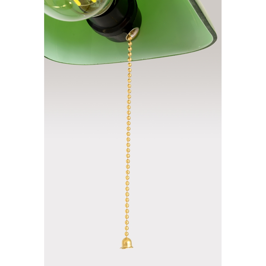 Brilagi - BANK OFFICE Table Lamp 1xE27/60W/230V Black/Gold/Green