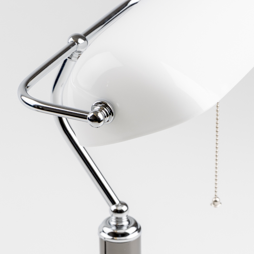 Brilagi - BANK OFFICE Table Lamp 1xE27/60W/230V Black/Silver/White