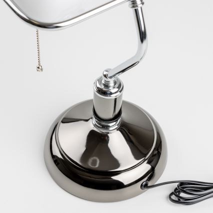 Brilagi - BANK OFFICE Table Lamp 1xE27/60W/230V Black/Silver/White