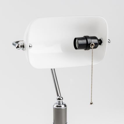 Brilagi - BANK OFFICE Table Lamp 1xE27/60W/230V Black/Silver/White