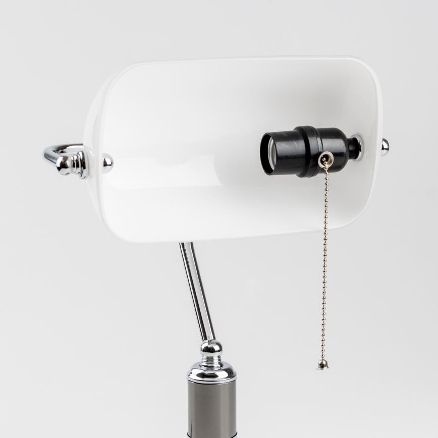 Brilagi - BANK OFFICE Table Lamp 1xE27/60W/230V Black/Silver/White