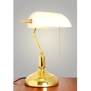 Brilagi - BANK OFFICE Table Lamp 1xE27/60W/230V gold/white