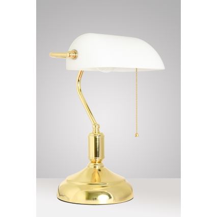 Brilagi - BANK OFFICE Table Lamp 1xE27/60W/230V gold/white