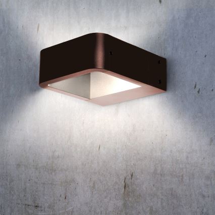 Brilagi - BARI LED Outdoor Wall Light LED/7W/230V 3000/4000/6000K Brown IP54