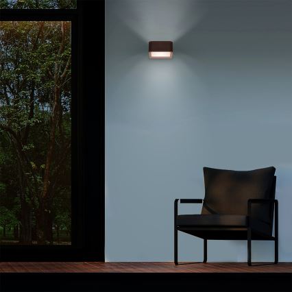 Brilagi - BARI LED Outdoor Wall Light LED/7W/230V 3000/4000/6000K Brown IP54
