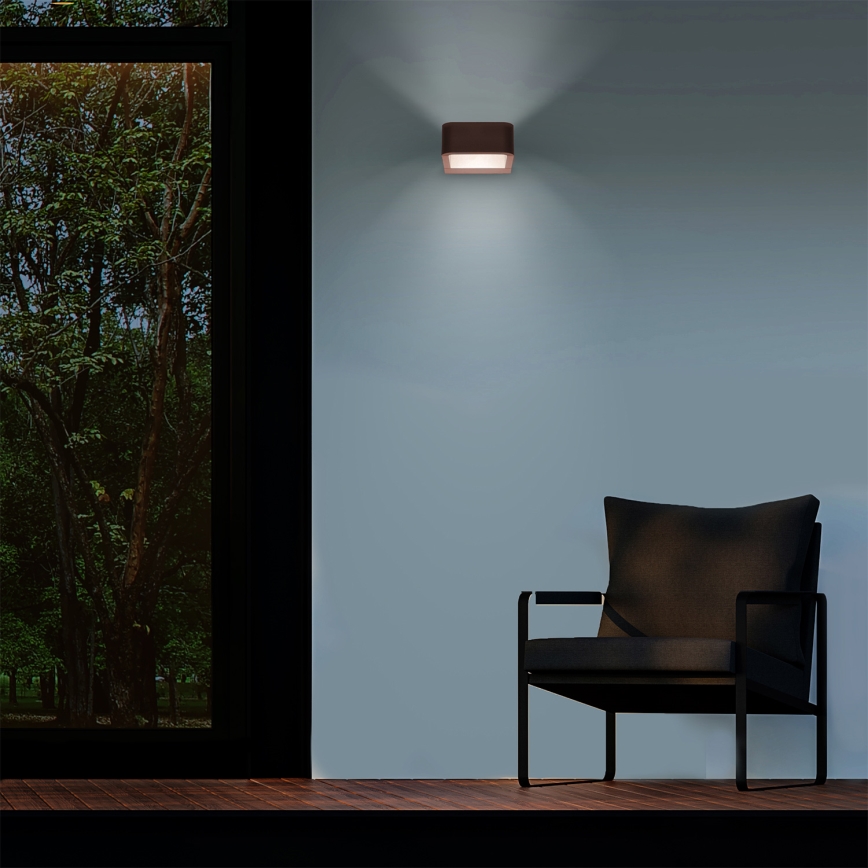 Brilagi - BARI LED Outdoor Wall Light LED/7W/230V 3000/4000/6000K Brown IP54