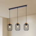Brilagi - BASKLITE cable-hung pendant light 3xE27/15W/230V rubberwood/black
