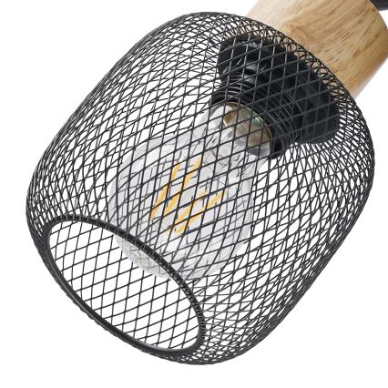 Brilagi - BASKLITE Wall-mounted spotlight 1xE27/15W/230V wood/black