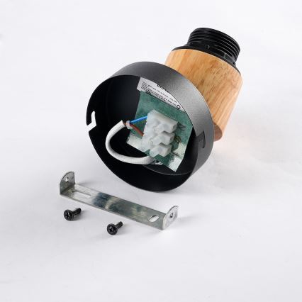 Brilagi - BASKLITE Wall-mounted spotlight 1xE27/15W/230V wood/black