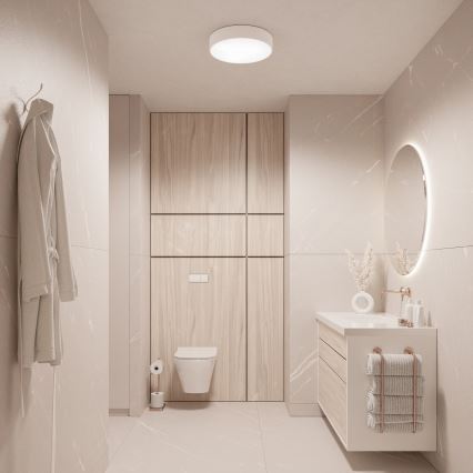 Brilagi - Bathroom ceiling light CLARE 3xE27/24W/230V d. 40 cm white IP54