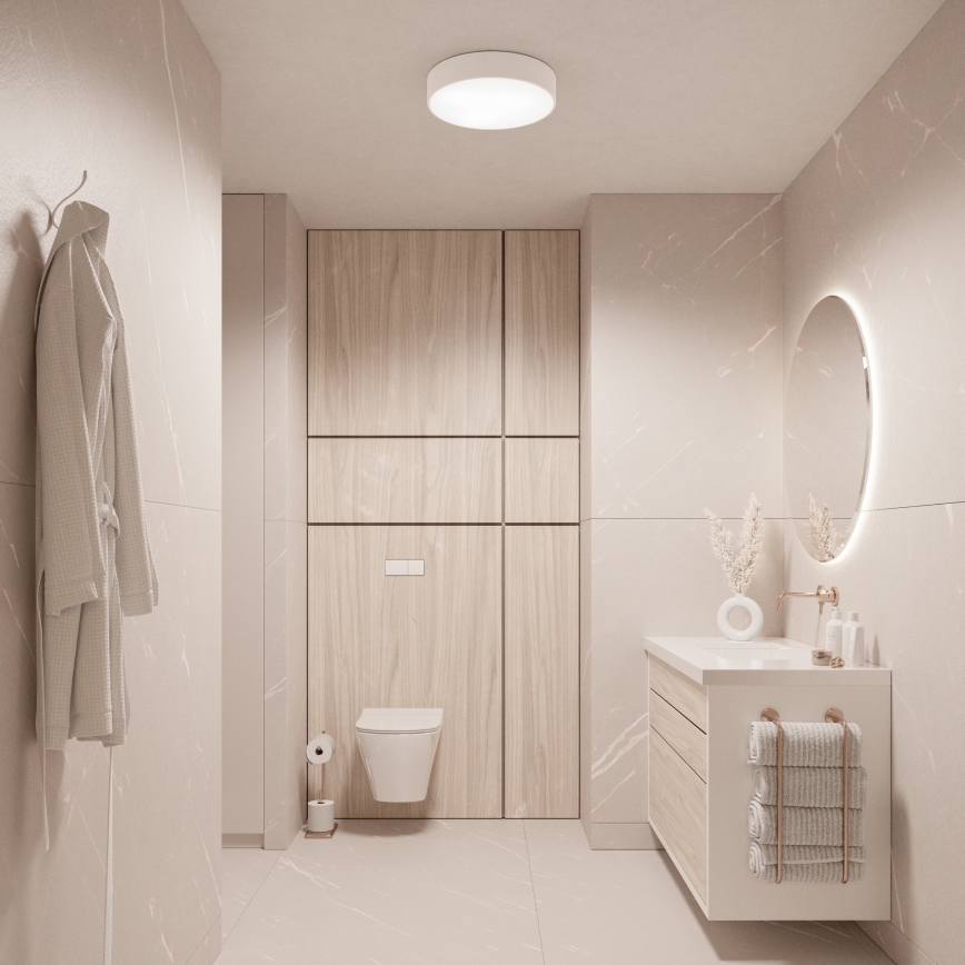 Brilagi - Bathroom ceiling light CLARE 3xE27/24W/230V d. 40 cm white IP54
