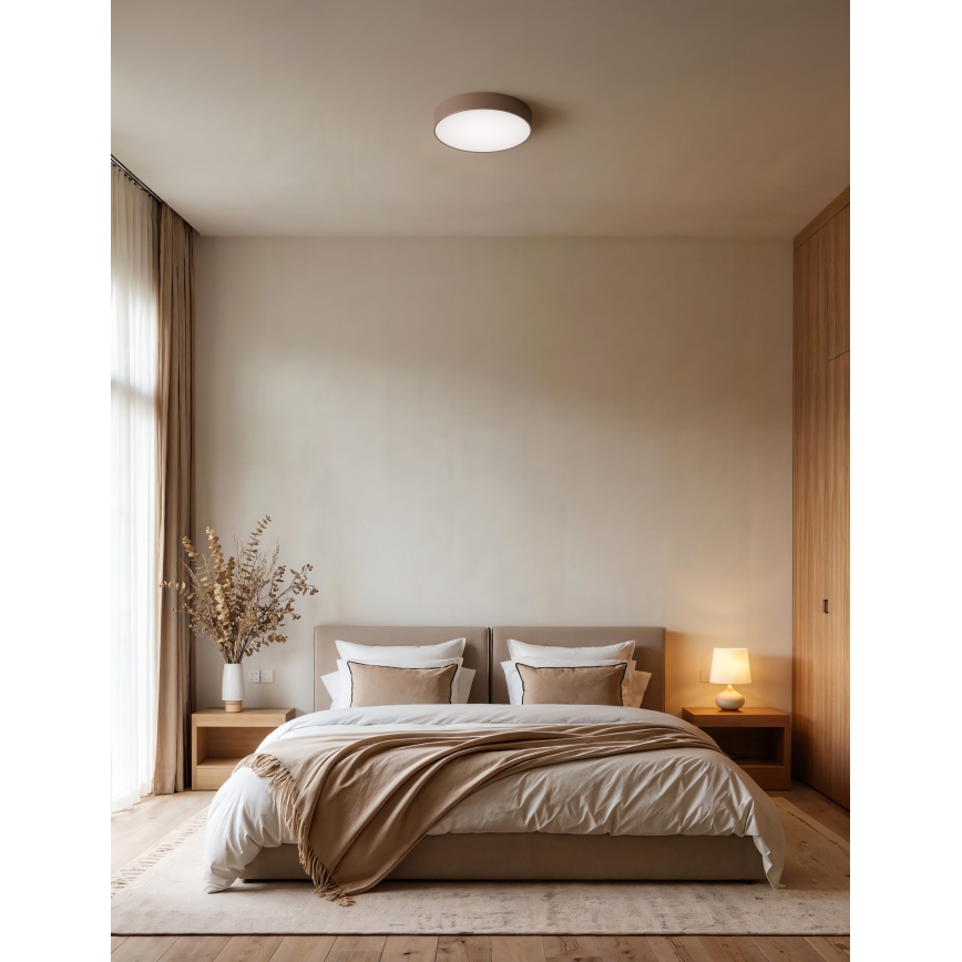 Brilagi - Bathroom ceiling light CLARE 3xE27/24W/230V Ø 40 cm IP54 brown