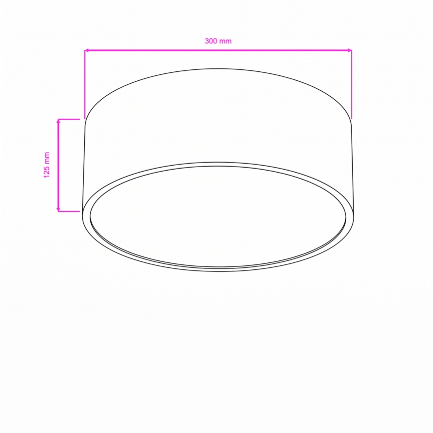 Brilagi - Bathroom ceiling light POOL 2xE27/15W/230V Ø 30 cm IP54 black