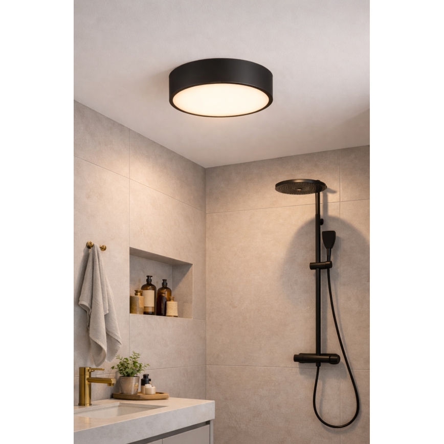 Brilagi - Bathroom ceiling light POOL 4xE27/15W/230V Ø 50 cm IP54 Black