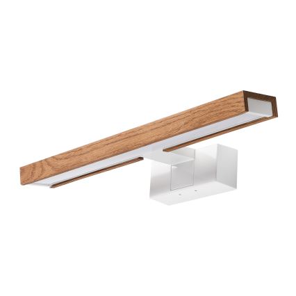 Brilagi - WOODY MIRROR 3-in-1 LED Bathroom Mirror Light, 8W/230V, 40 cm, IP44, White / Cherry Oak