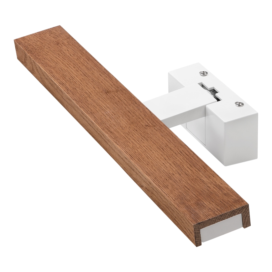 Brilagi - WOODY MIRROR 3-in-1 LED Bathroom Mirror Light, 8W/230V, 40 cm, IP44, White / Cherry Oak