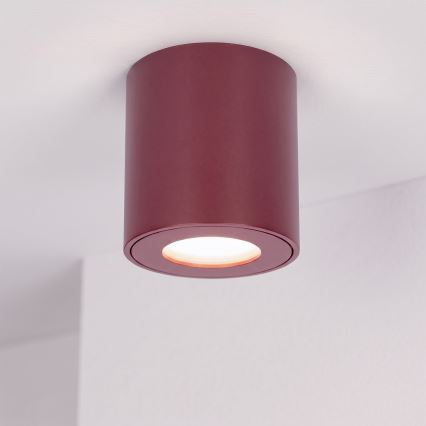 BRILAGI - Bathroom spotlight MIA 1xGU10/30W/230V 84x80 mm burgundy IP54