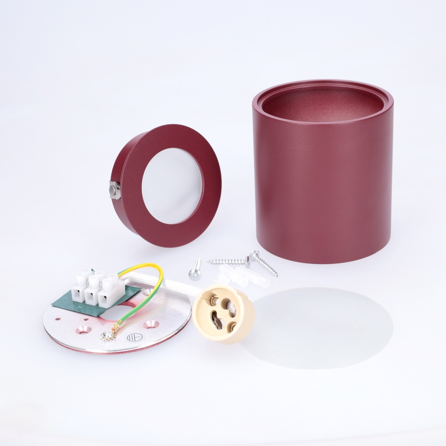 BRILAGI - Bathroom spotlight MIA 1xGU10/30W/230V 84x80 mm burgundy IP54
