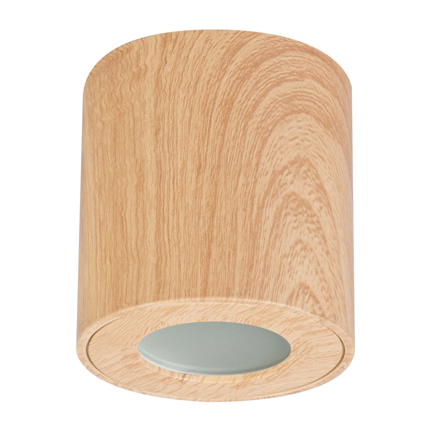 Brilagi - Bathroom spotlight MIA 1xGU10/30W/230V 84x80 mm oak decor IP44