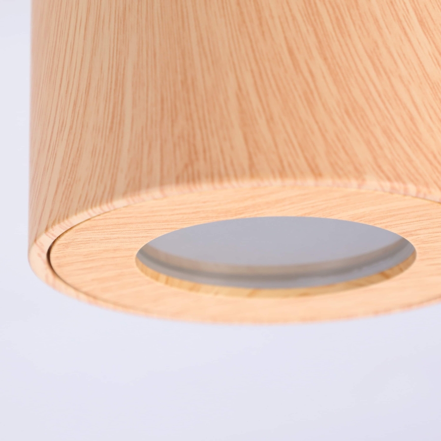 BRILAGI - Bathroom spotlight MIA 1xGU10/30W/230V 84x80 mm oak decor IP44
