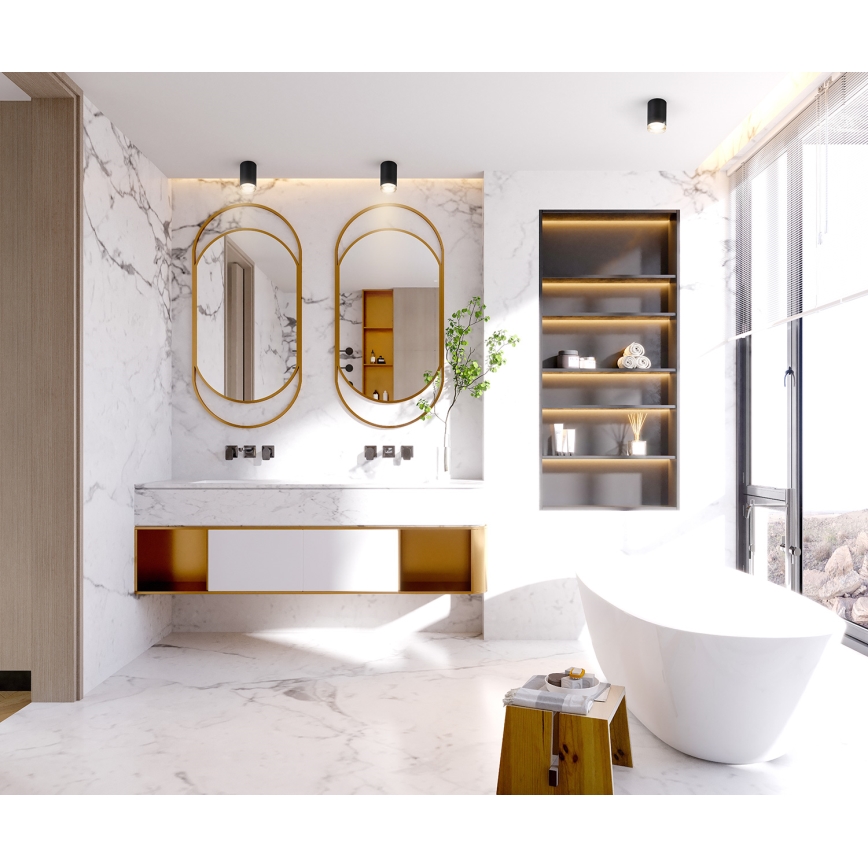 Brilagi - Bathroom spotlight SELE 1xGU10/30W/230V IP44 black