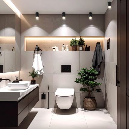 Brilagi - Bathroom spotlight SELE 1xGU10/30W/230V IP44 black