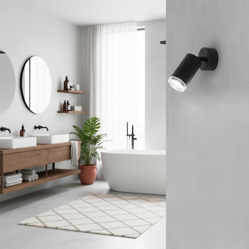 Brilagi - Bathroom spotlight SELE 1xGU10/30W/230V IP44 black