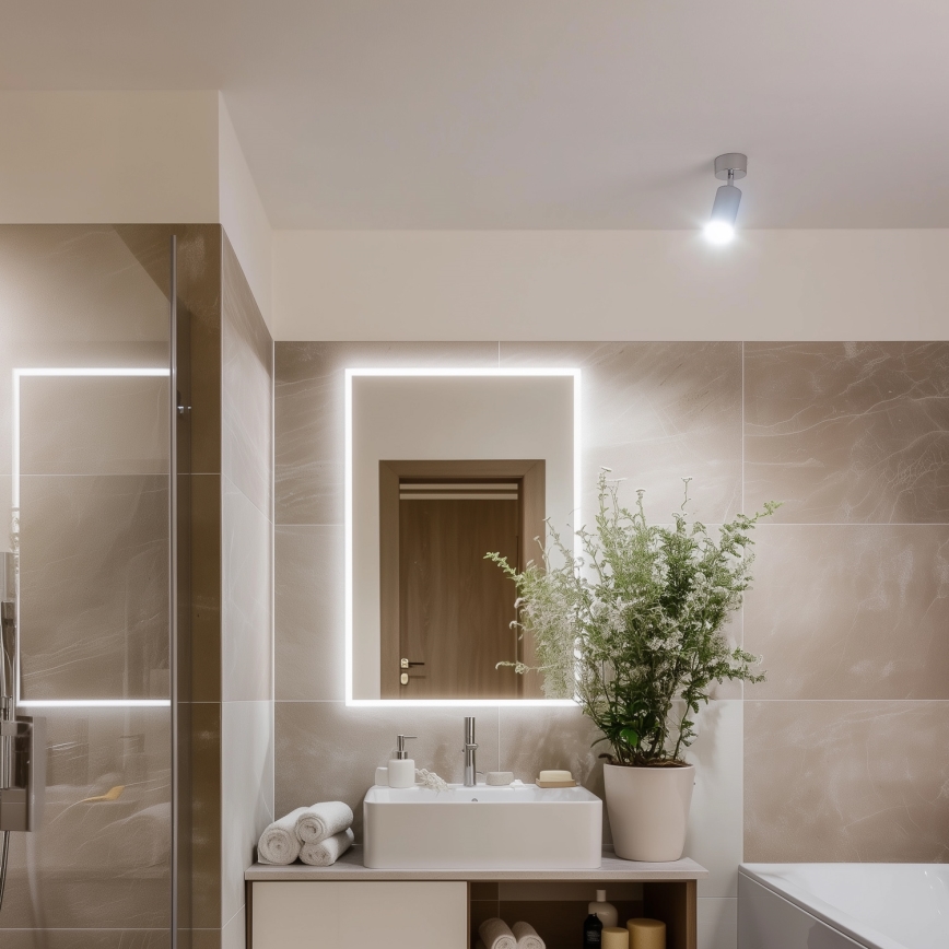 Brilagi - Bathroom spotlight SELE 1xGU10/30W/230V IP44 shiny chrome