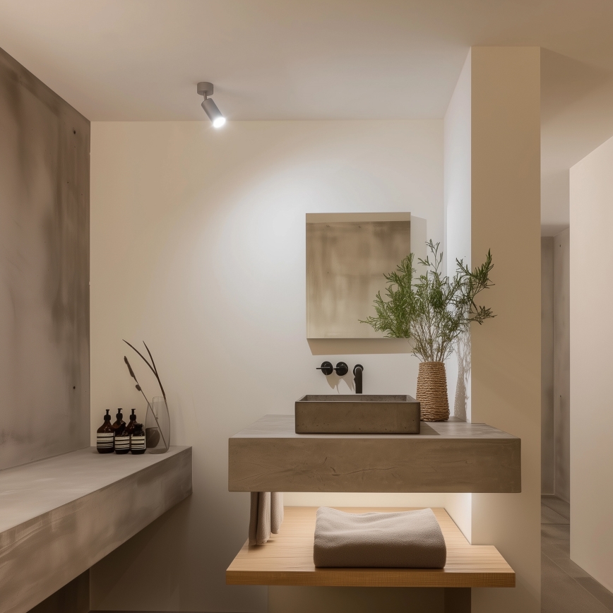 Brilagi - Bathroom spotlight SELE 1xGU10/30W/230V IP44 silver