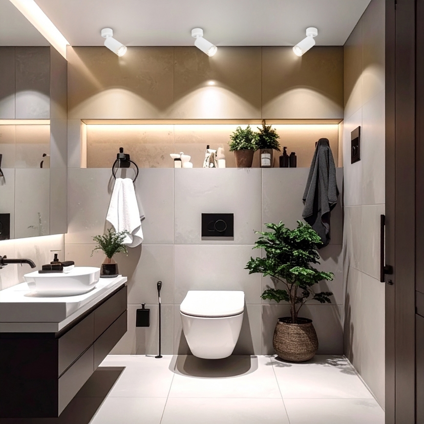 Brilagi - Bathroom spotlight SELE 1xGU10/30W/230V IP44 white