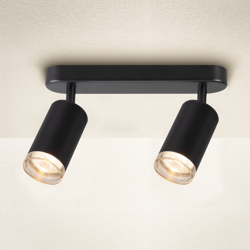 Brilagi - Bathroom spotlight SELE 2xGU10/30W/230V IP44 black
