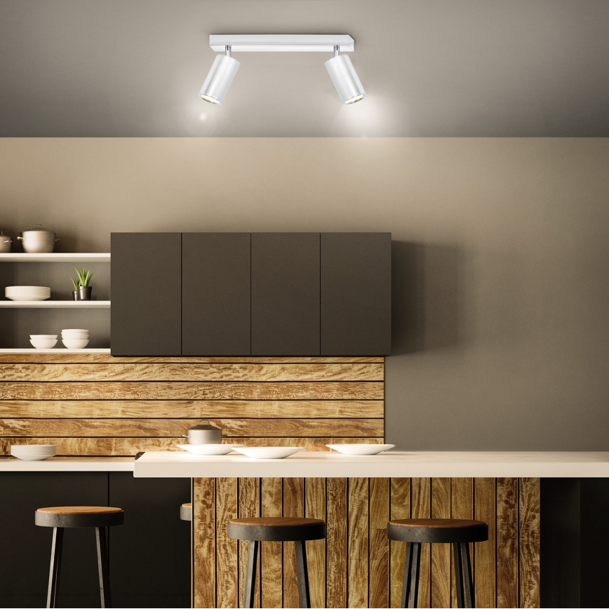 Brilagi - Bathroom spotlight SELE 2xGU10/30W/230V IP44 shiny chrome