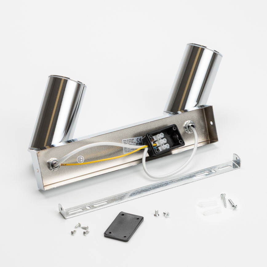 Brilagi - Bathroom spotlight SELE 2xGU10/30W/230V IP44 shiny chrome