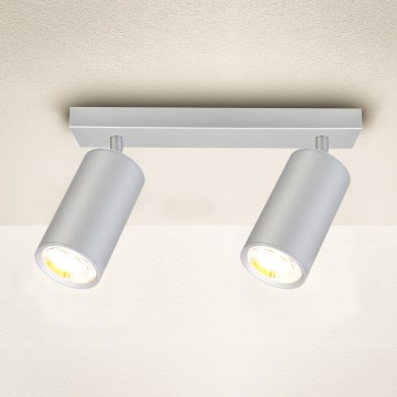 Brilagi - Bathroom spotlight SELE 2xGU10/30W/230V IP44 silver