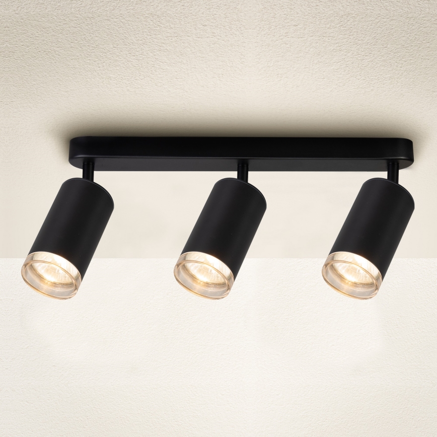 Brilagi - Bathroom spotlight SELE 3xGU10/30W/230V IP44 black