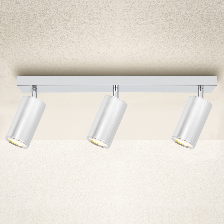 Brilagi - Bathroom spotlight SELE 3xGU10/30W/230V IP44 shiny chrome