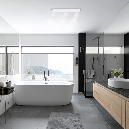 Brilagi - Bathroom spotlight SELE 3xGU10/30W/230V IP44 white