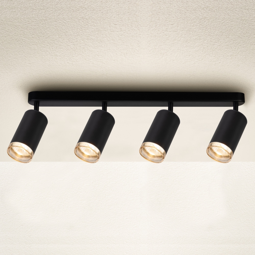Brilagi - Bathroom spotlight SELE 4xGU10/30W/230V IP44 black