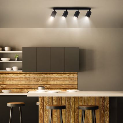 Brilagi - Bathroom spotlight SELE 4xGU10/30W/230V IP44 black