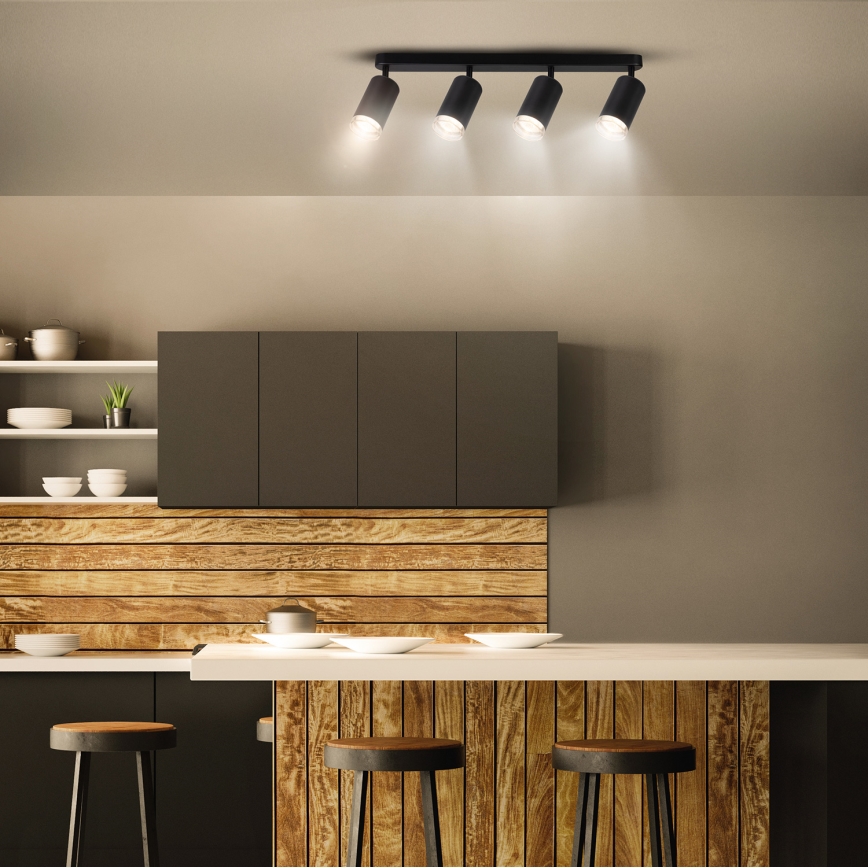 Brilagi - Bathroom spotlight SELE 4xGU10/30W/230V IP44 black