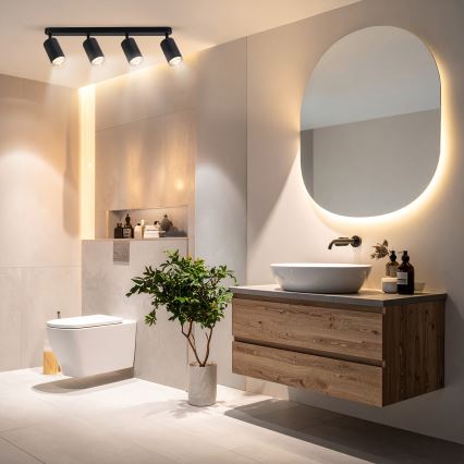 Brilagi - Bathroom spotlight SELE 4xGU10/30W/230V IP44 black