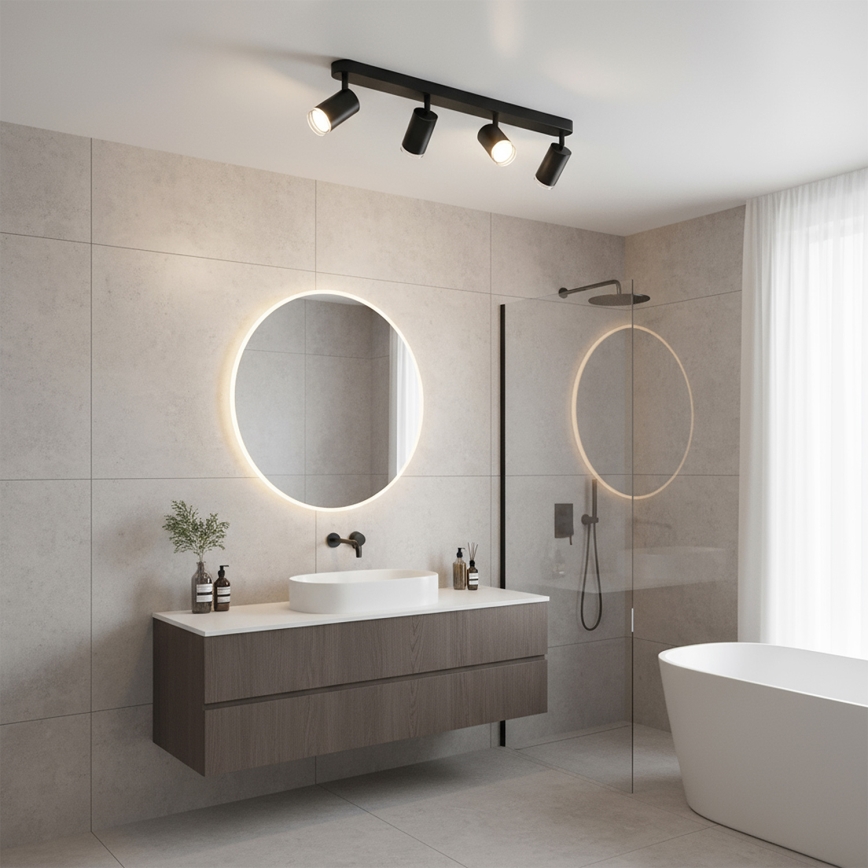 BRILAGI - Bathroom spotlight SELE 4xGU10/30W/230V IP44 black
