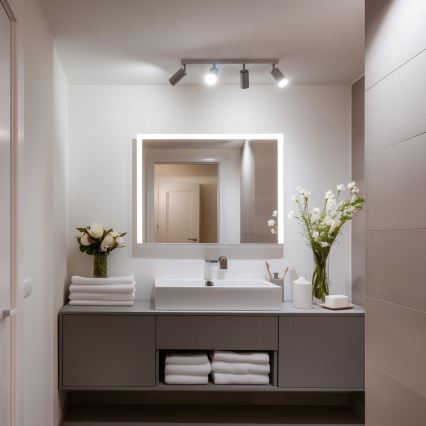 Brilagi - Bathroom spotlight SELE 4xGU10/30W/230V IP44 silver