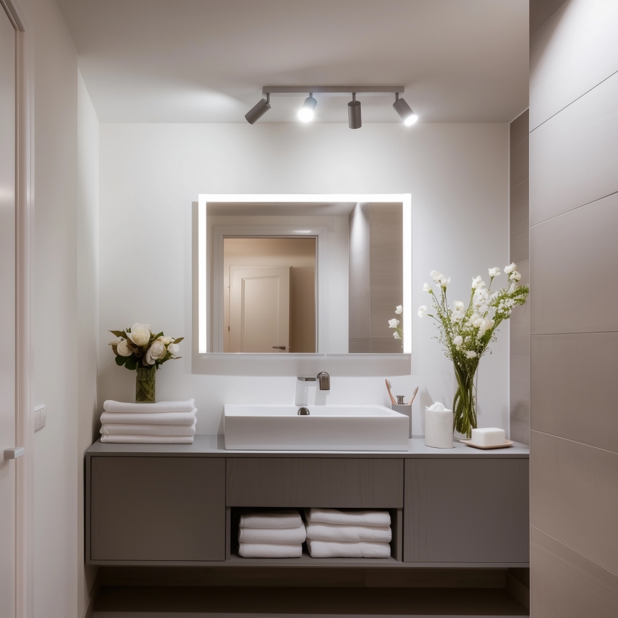 Brilagi - Bathroom spotlight SELE 4xGU10/30W/230V IP44 silver