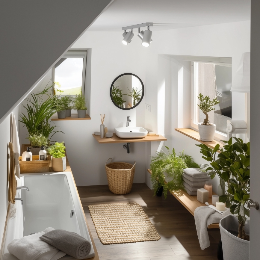 Brilagi - Bathroom spotlight SELE 4xGU10/30W/230V IP44 silver