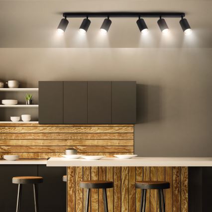 Brilagi - Bathroom spotlight SELE 6xGU10/30W/230V IP44 black