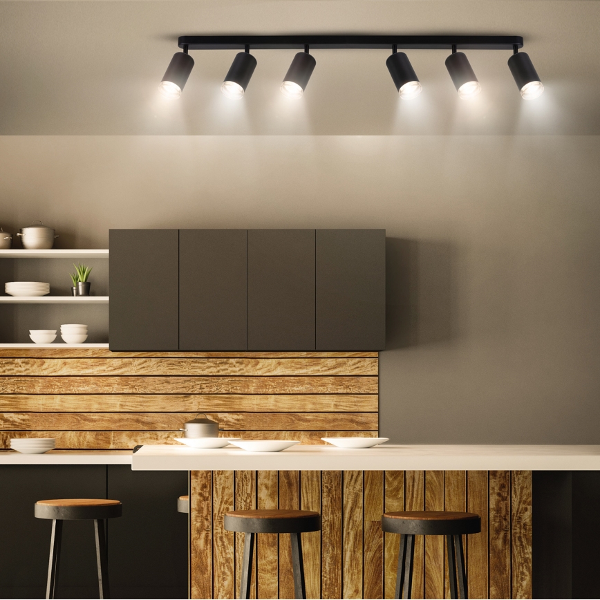 Brilagi - Bathroom spotlight SELE 6xGU10/30W/230V IP44 black