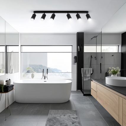 Brilagi - Bathroom spotlight SELE 6xGU10/30W/230V IP44 black