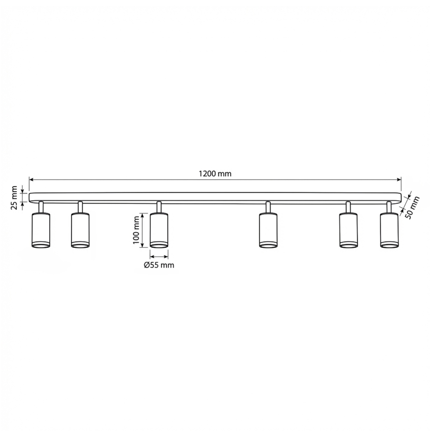 Brilagi - Bathroom spotlight SELE 6xGU10/30W/230V IP44 black